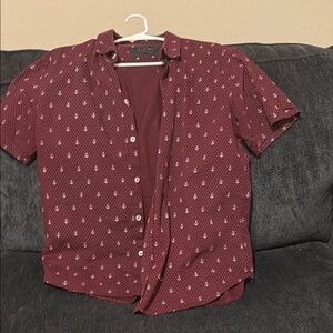 Anchor Print Maroon Shirt (Gentleman’s Outfitters)